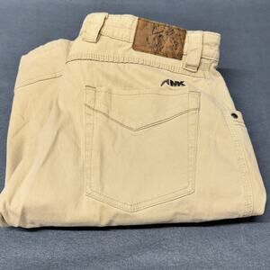 Mountain Khakis Pants Mens 34x34 ACTUAL Camber 105 Pant Cream Straight Leg